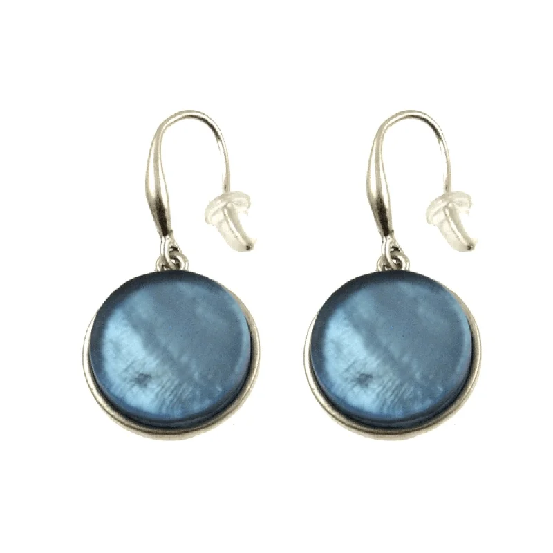 Light Blue Round Earrings