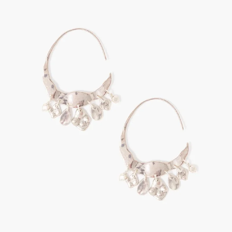 Silver Crescent Earrings