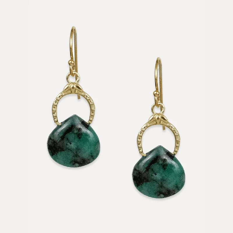 Emerald Taza Earrings