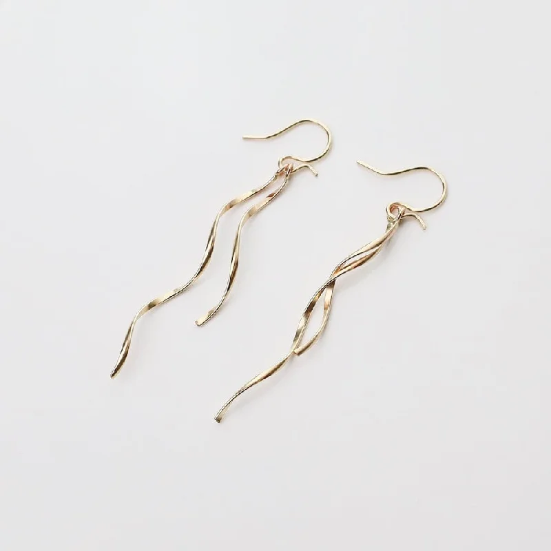 Gold Filled Twirling Twigs Earrings