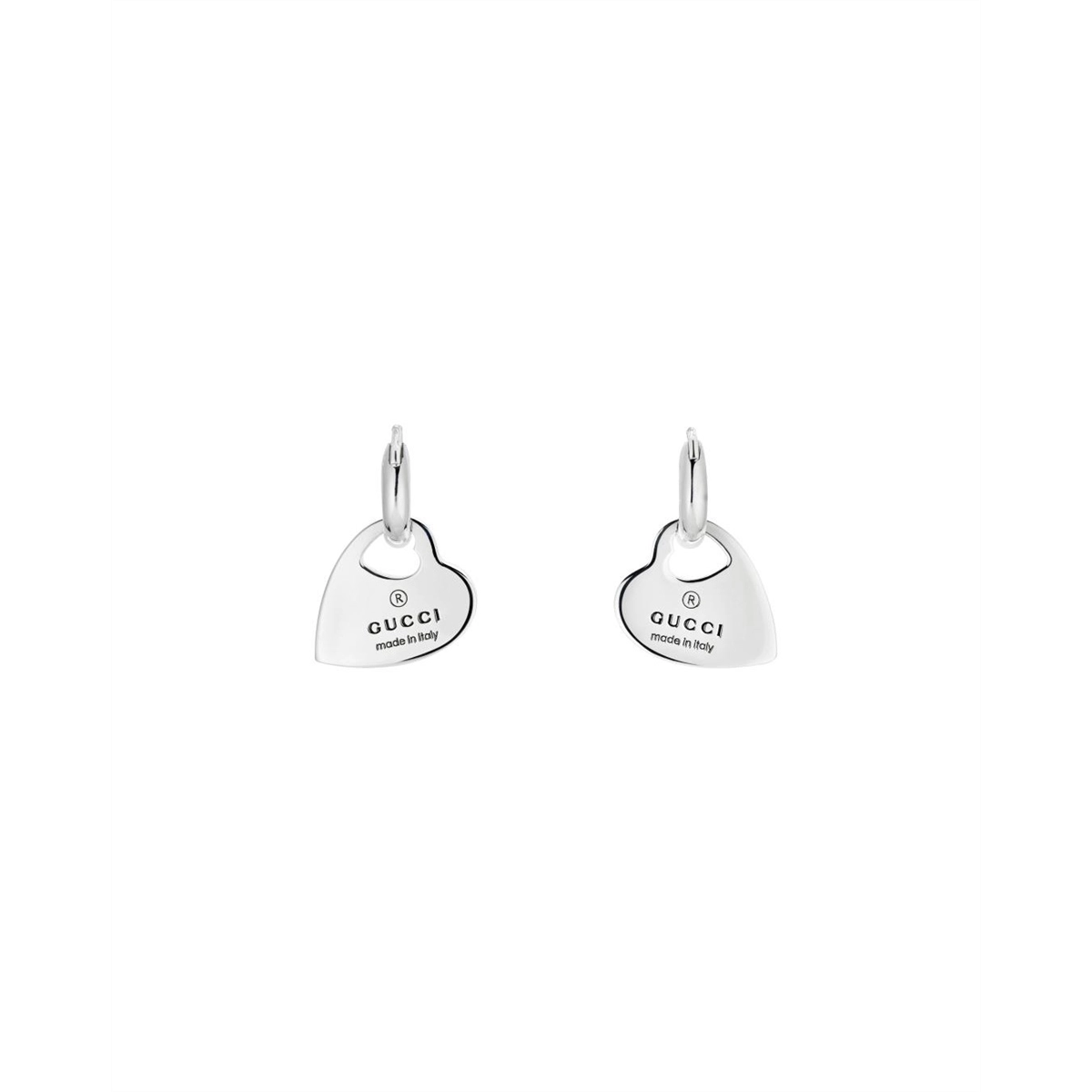 Gucci Sterling Silver Trademark Dangle Earrings