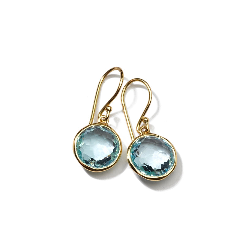 Ippolita 18K Gold Mini Lollipop Earrings in Blue Topaz