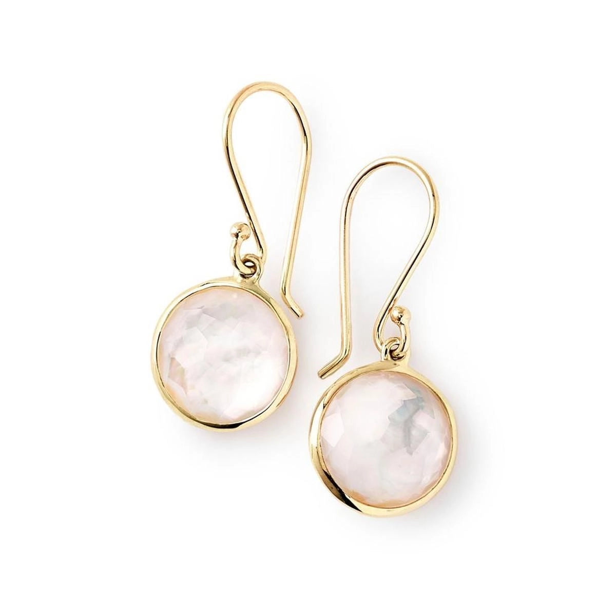 Ippolita 18K Gold Rock Candy Mini Lollipop Earrings in Mother of Pearl Doublet