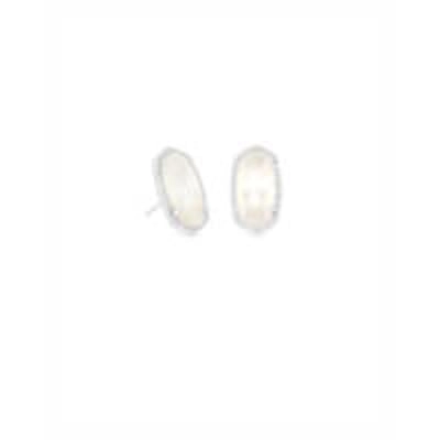 Kendra Scott Ellie Earrings in Silver with Mother of Pearl