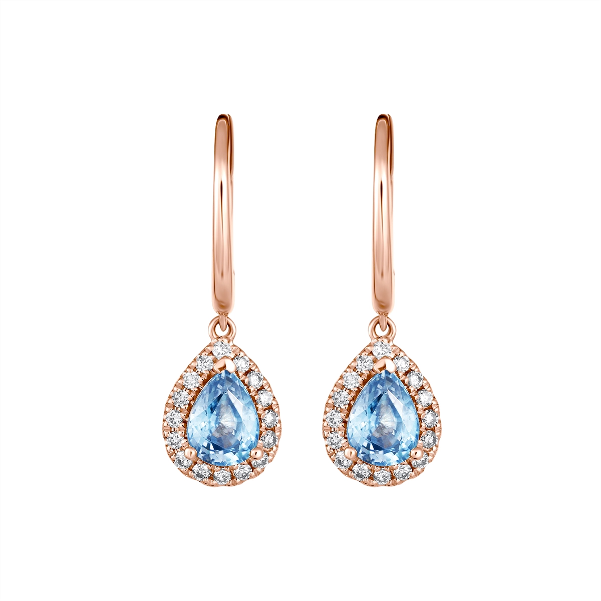 Le Vian 14K Strawberry Gold Blueberry Zircon Earrings with Nude Diamonds