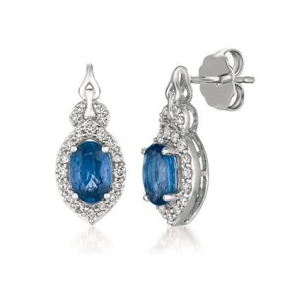 Le Vian 14K Vanilla Gold Blueberry Sapphire and Vanilla Diamond Earrings