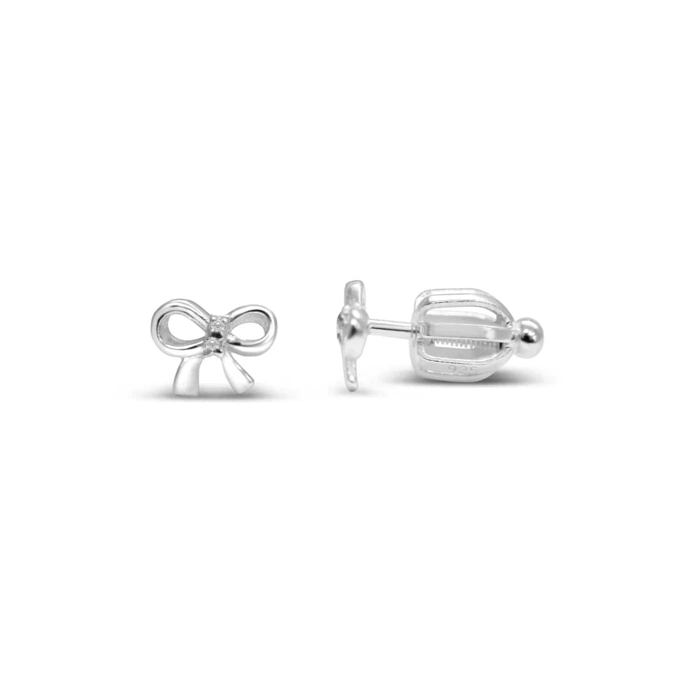 Silver Just So, Bow Earrings