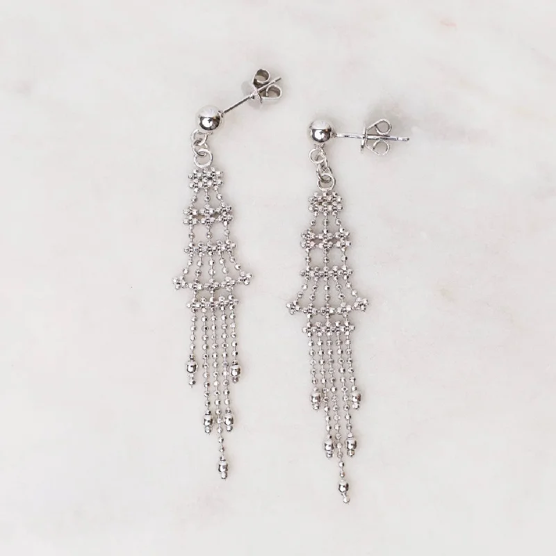 Sterling Silver Simple Woven Earrings