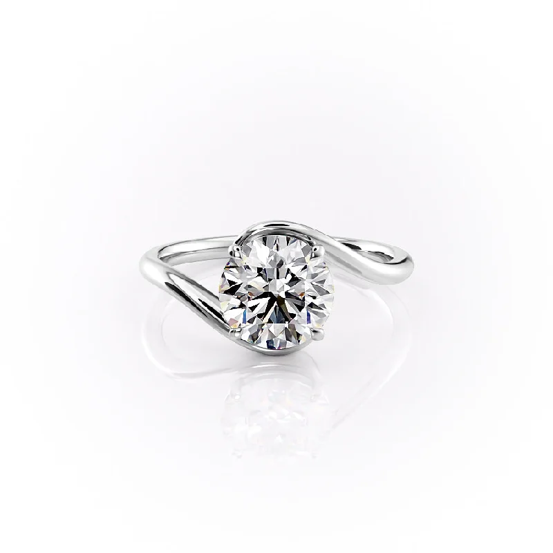 The Skyler Set With A 1.5 Carat Round Moissanite