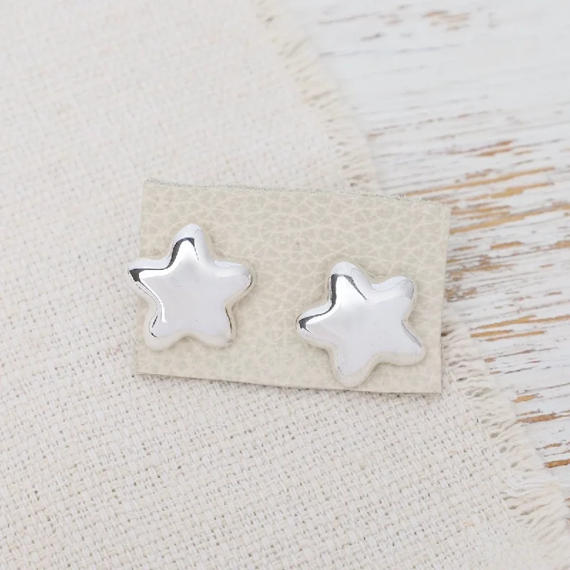 Electroform Star Post Earrings