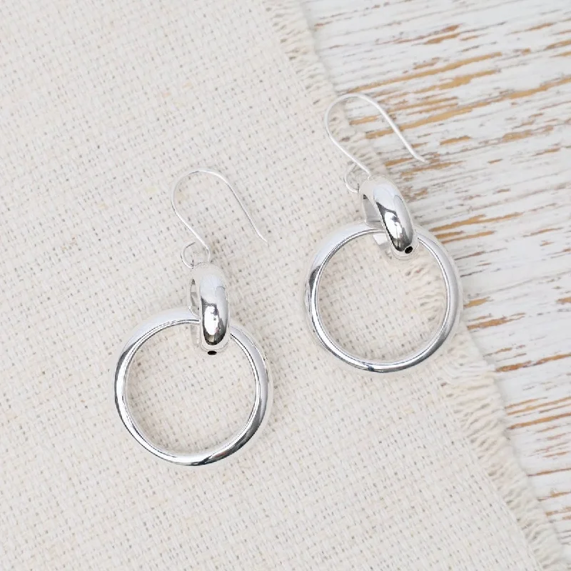 Electroform Double Circle Earrings