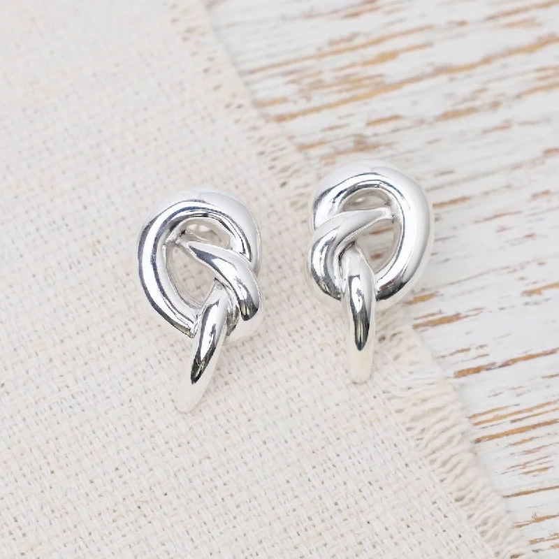 Electroform Knot Post Earrings