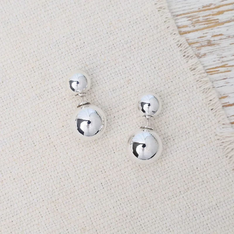 Electroform Front/Back Ball Post Earrings