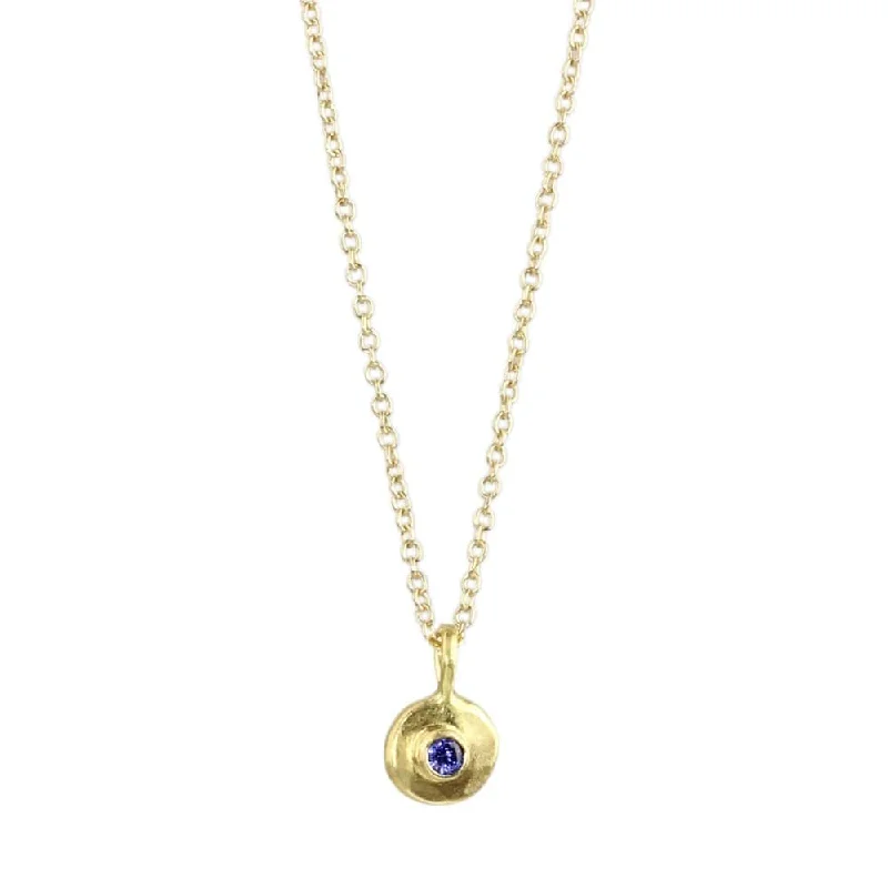 18k Sapphire Dot Necklace