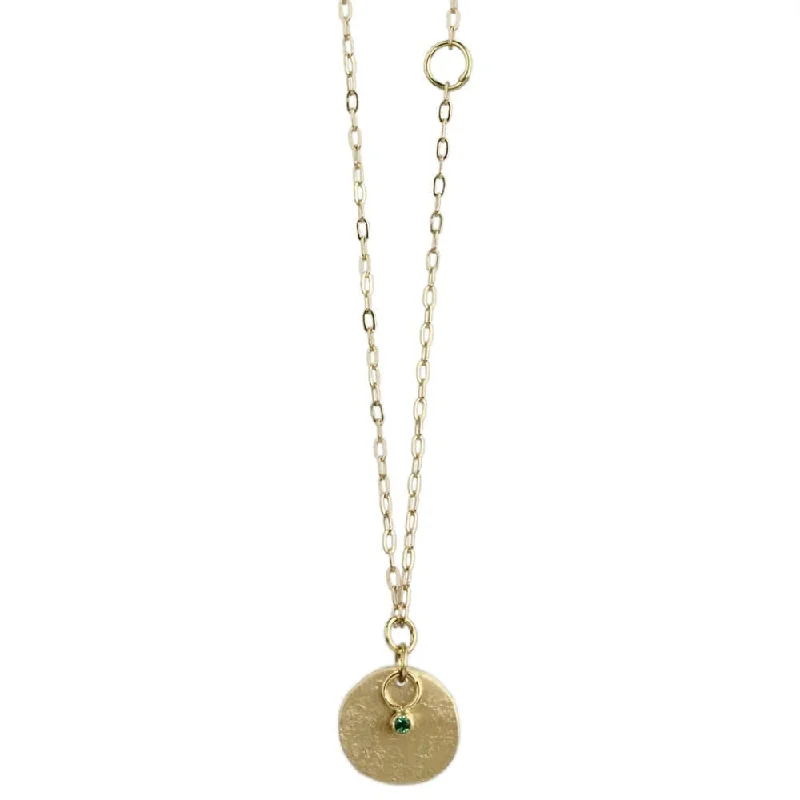 18k Mini Astrid Necklace with Emerald