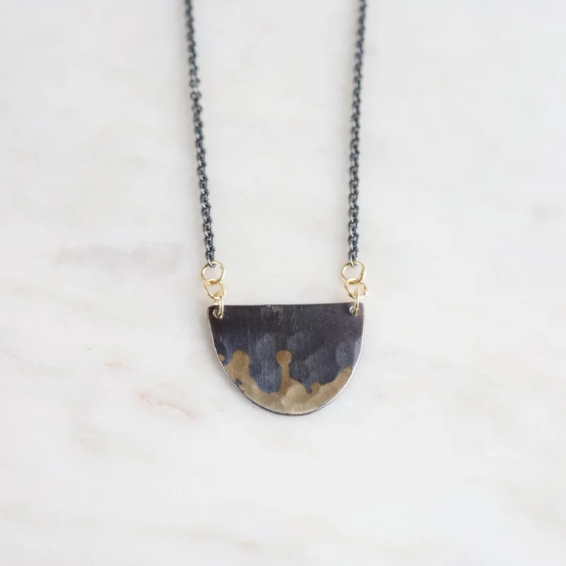 Gilded Half Moon Necklace