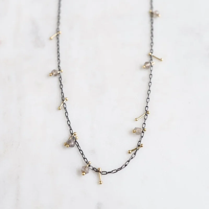 Labradorite Stone Strand Necklace