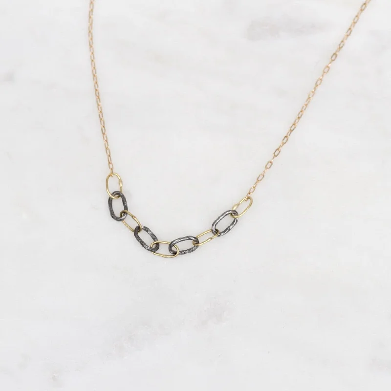 Two tone Baby Bowline Segment Necklace