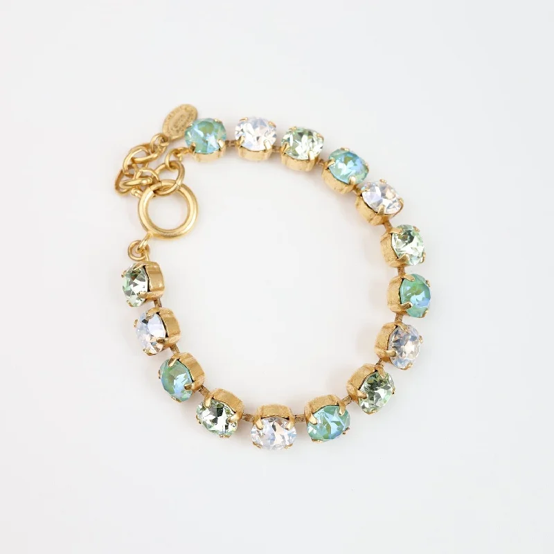 Silky Sage Mix Crystal Line Bracelet