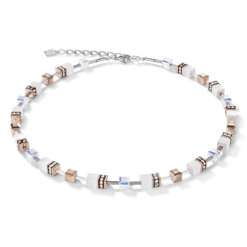 White GeoCube Necklace