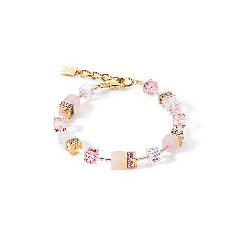 Light Rose Aventurine Geocube Bracelet