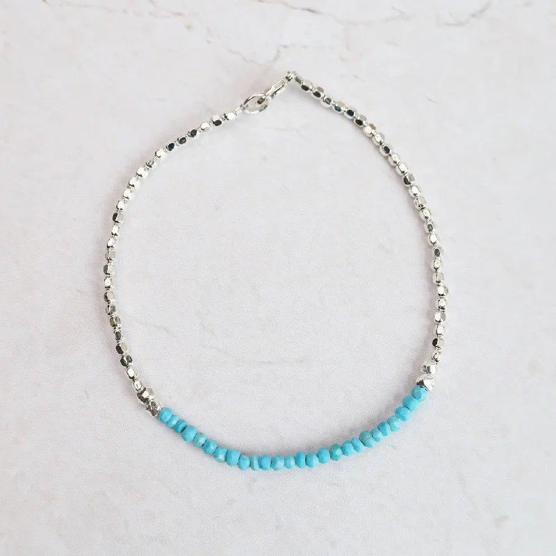 Gemstone Rondelle Bracelet in Turquoise