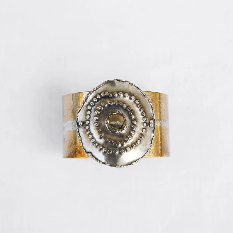 Large Cuff With Medallion Motif