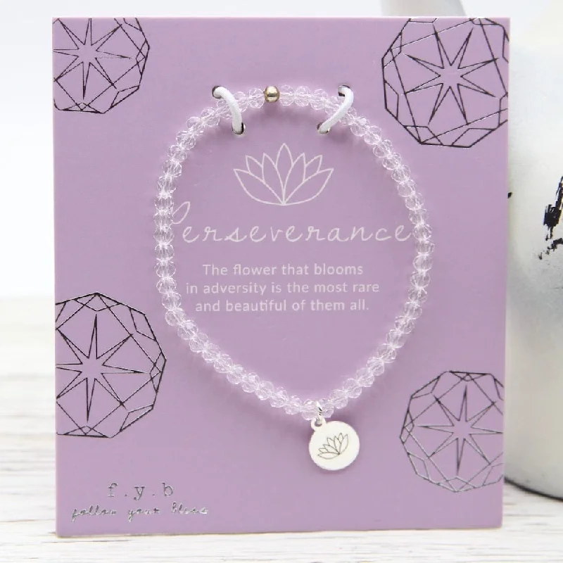 Perseverance ~ Stretchy Clear Crystal Bracelet