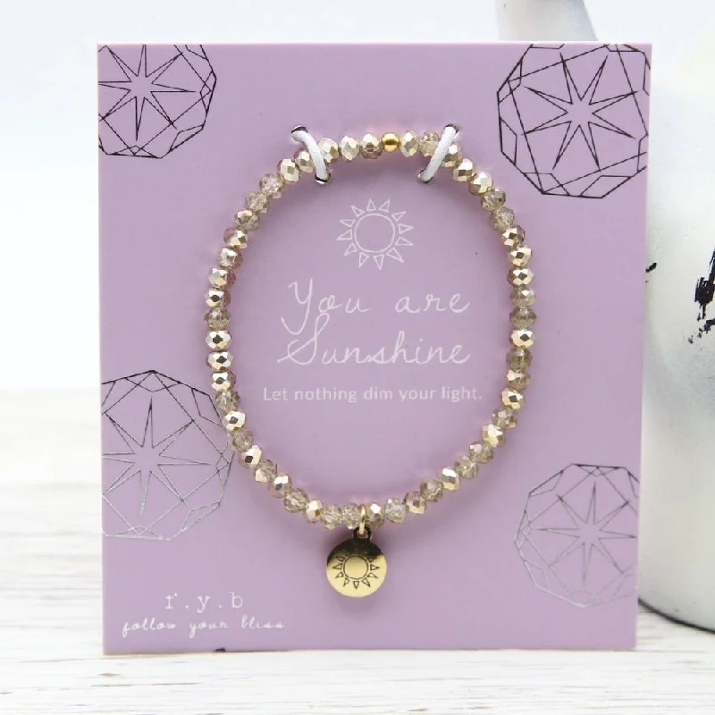 You Are Sunshine ~ Stretch Crystal Bracelet