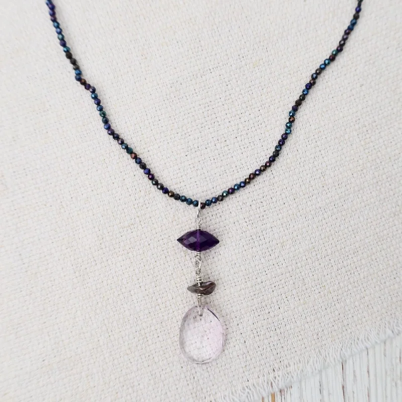 Pyrite with Amethyst Necklace