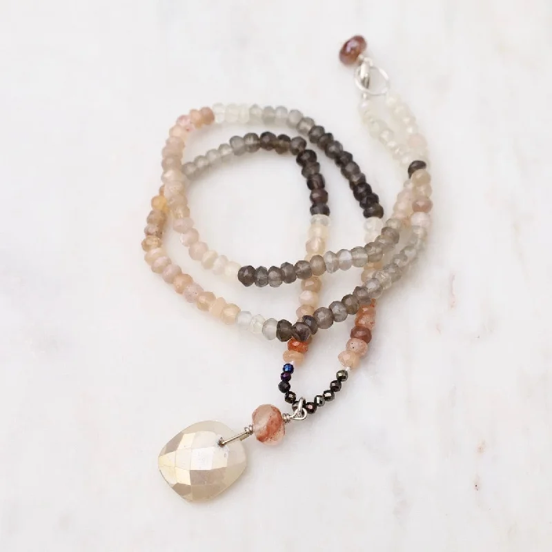 Multi Moonstone Necklace