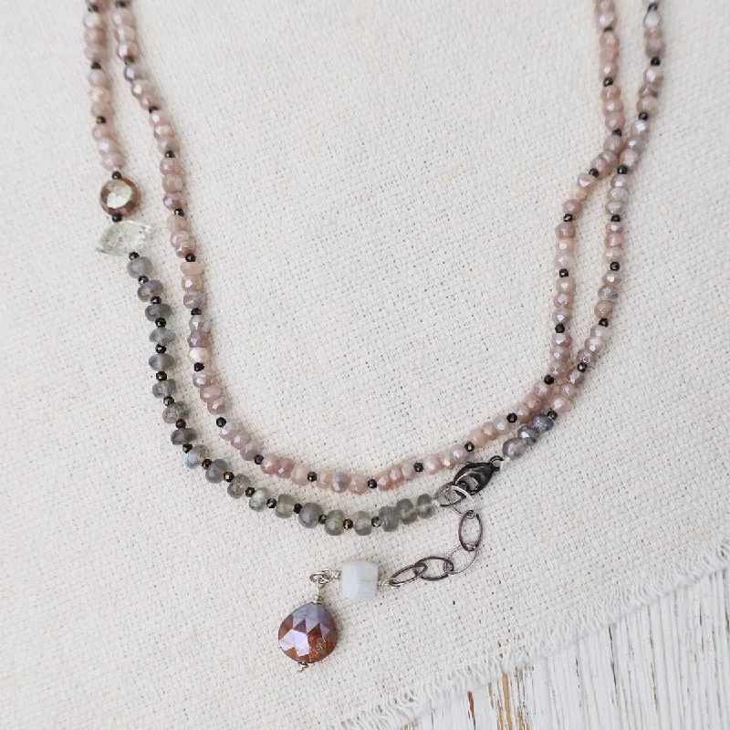 Pink Moonstone Necklace