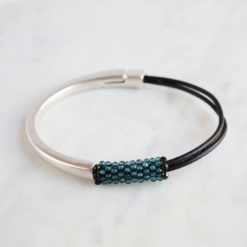 Hand Stitched Tiny Apatite Bracelet