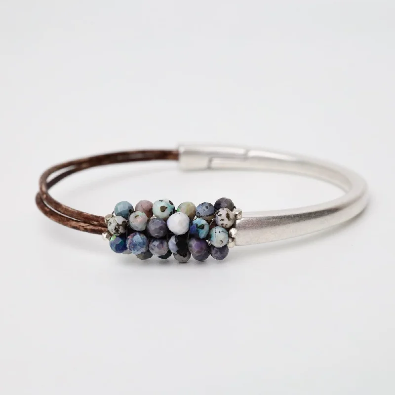 Hand Stitched Australian Blue Opal Bracelet