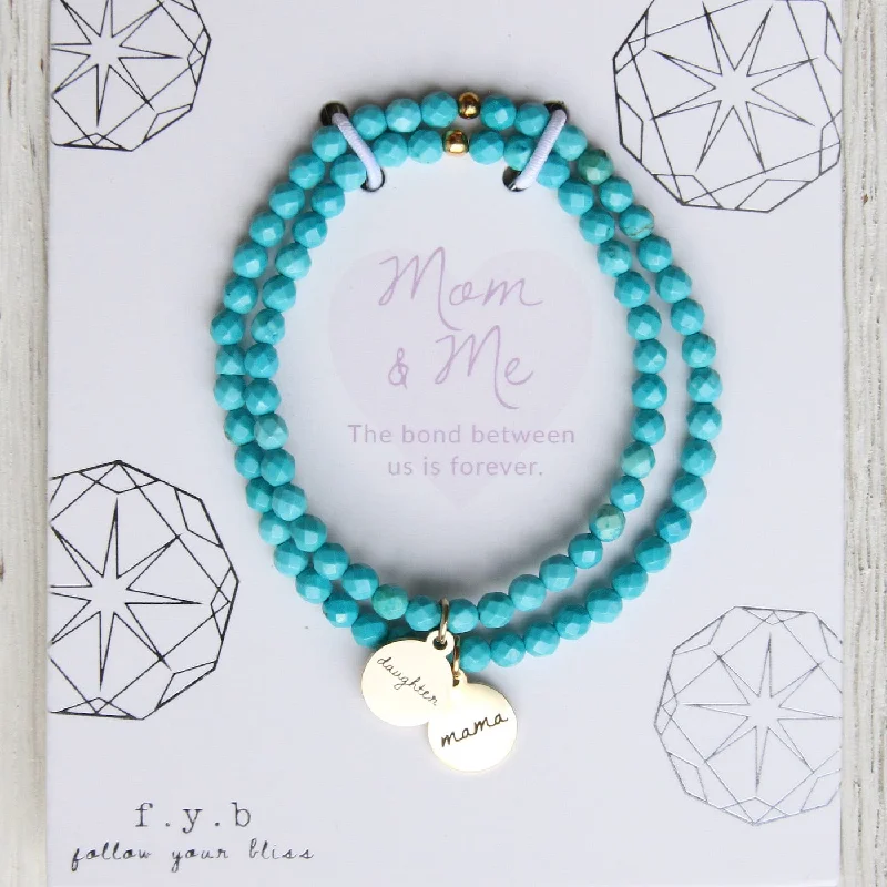 Turquoise Mom & Me Bracelet Set