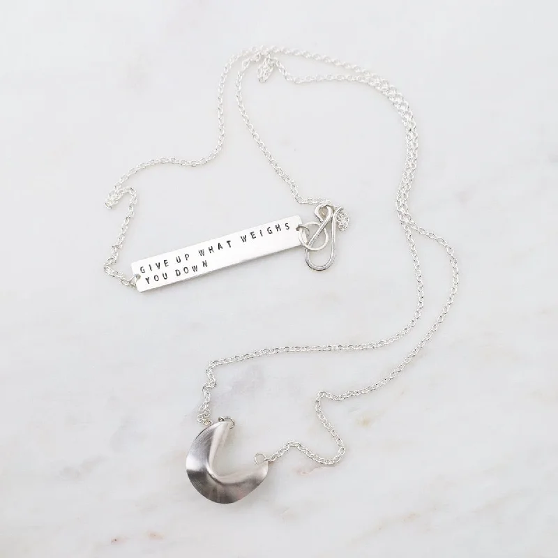 Fortune Cookie Necklace - Give Up What Weighs You Down