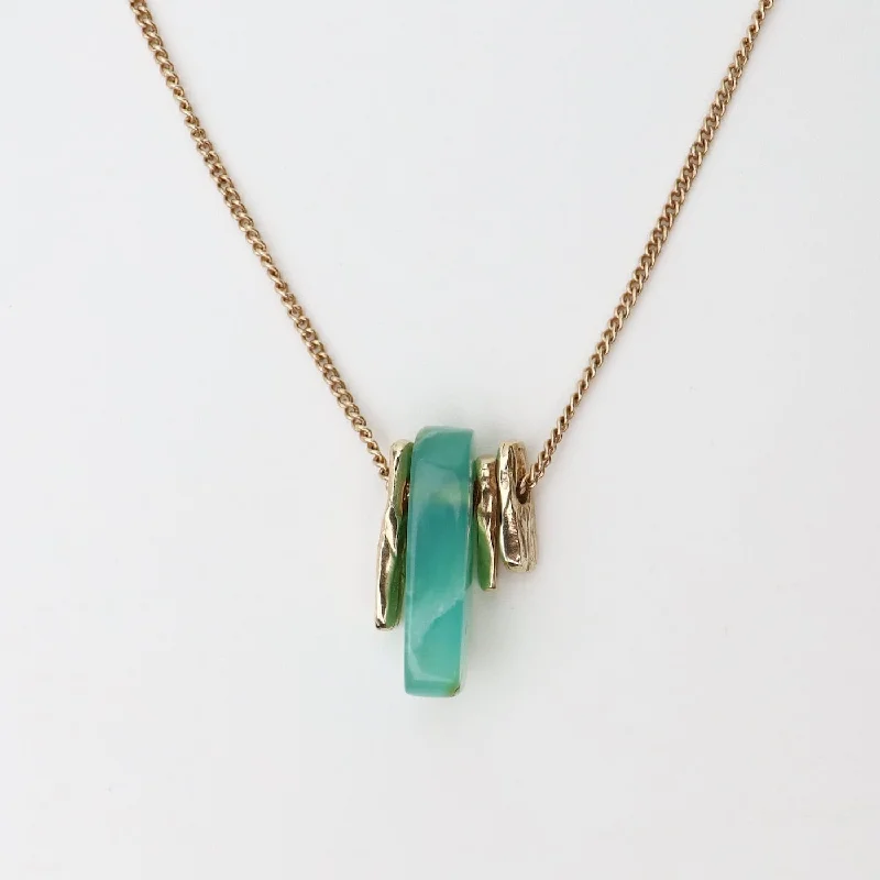 Jamie Joseph Peruvian Opal Slice Necklace