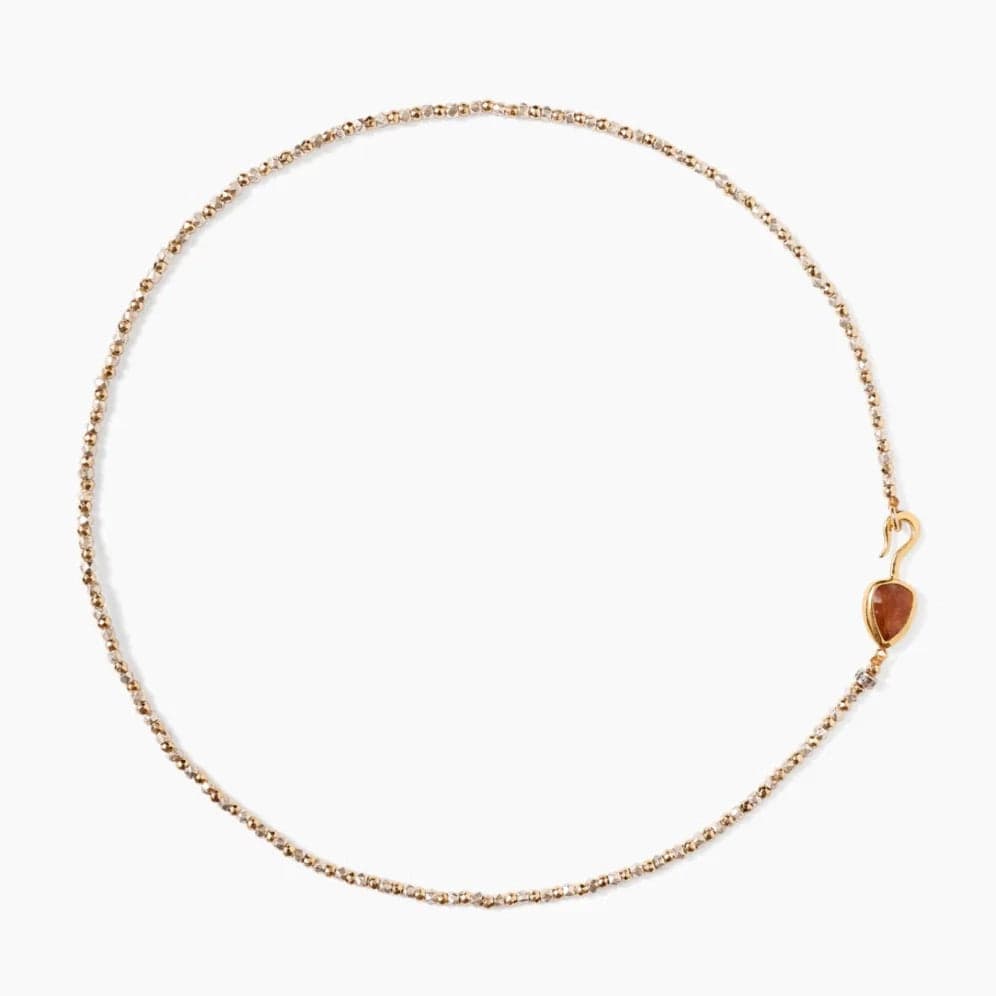 Rahel Beaded Necklace in Hessonite