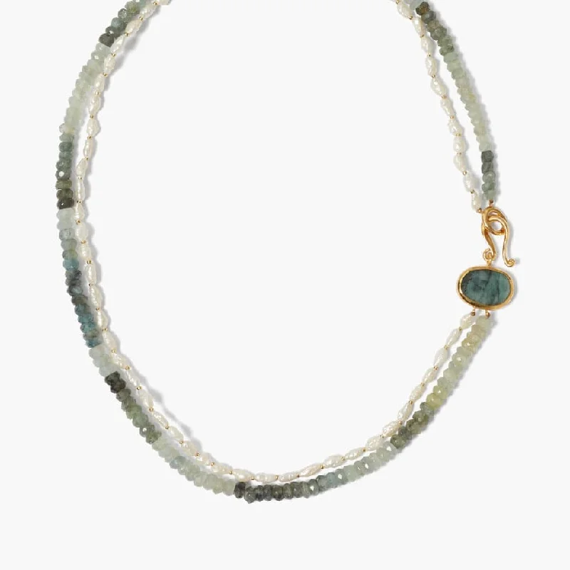 Marseille Moss Auamarine Necklace