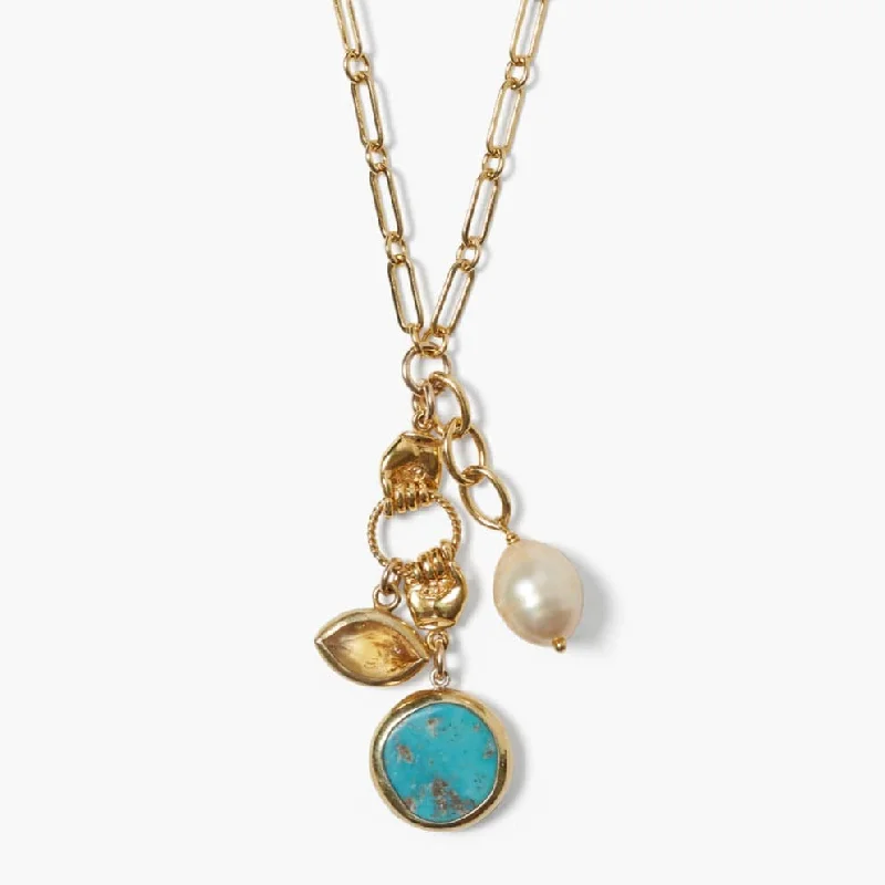 Turquoise Sardinia Charm Necklace