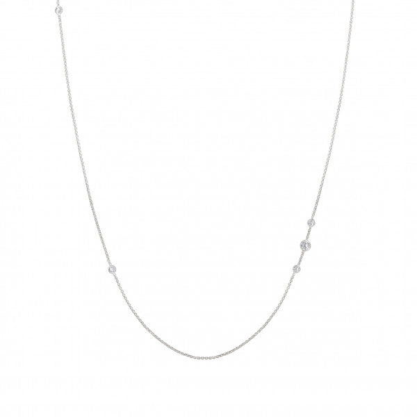 Nomination Bella Sterling Long Necklace with Round CZ